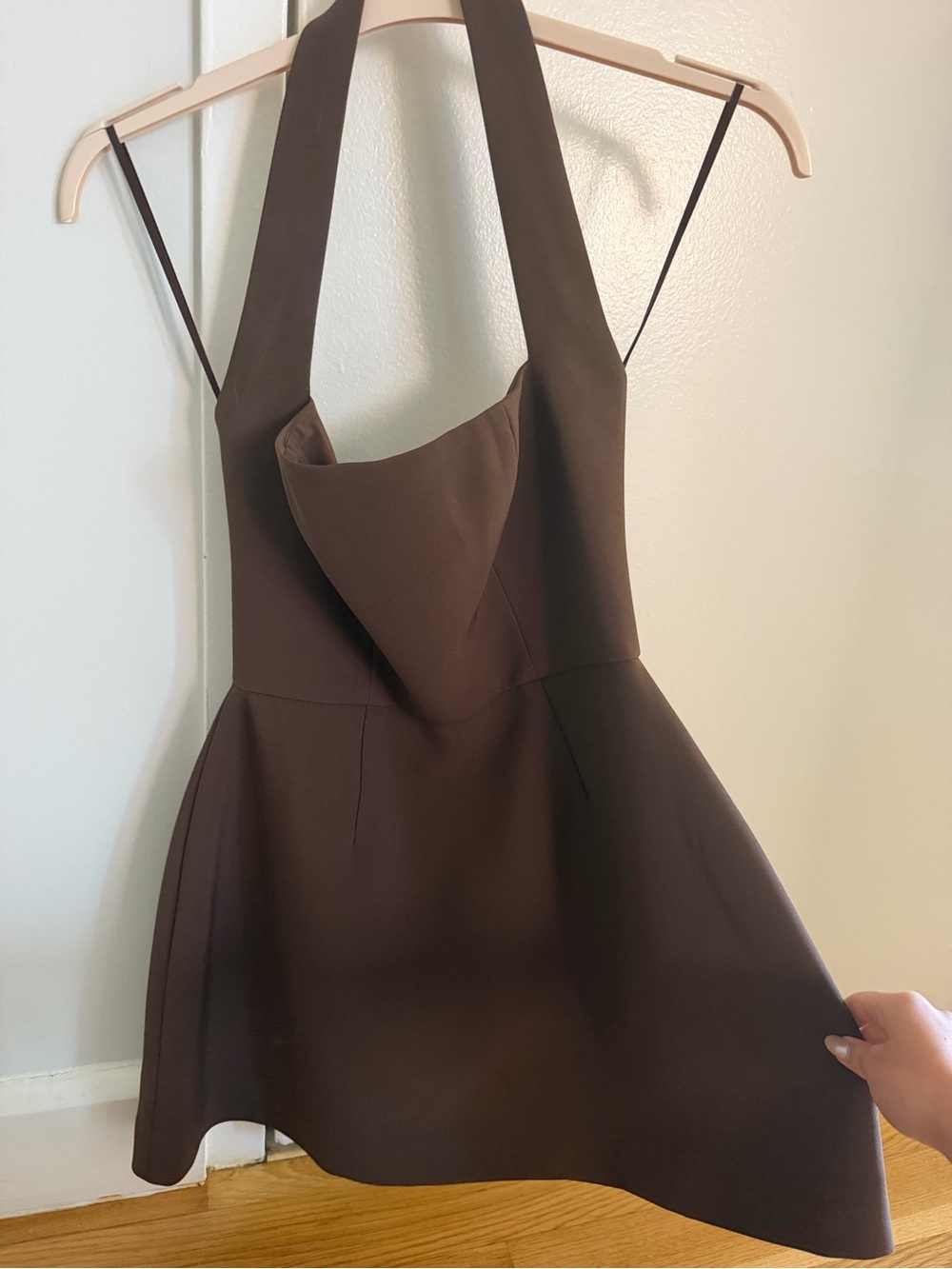 Odd Muse Women's Brown Halter Mini Dress